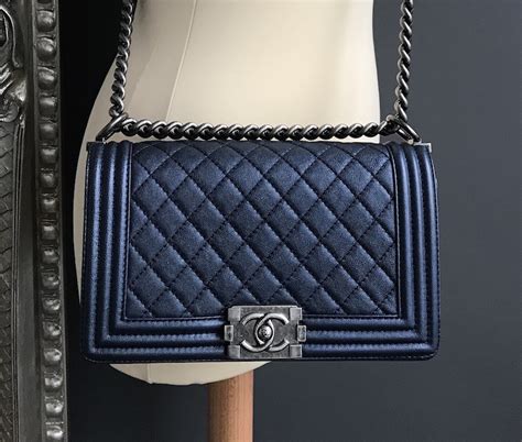 chanel blue boy bag|chanel boy original.